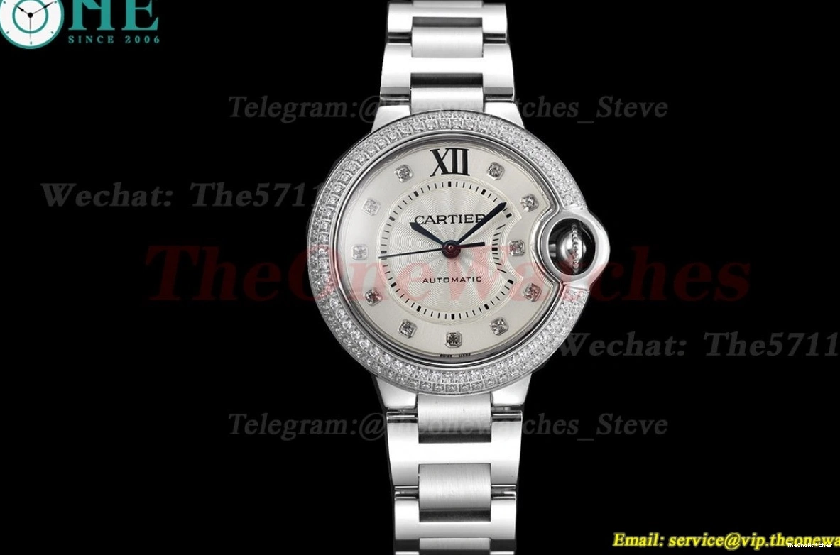 NH05 GDF Ballon Dia Cartier SS Bleu Silver SS 33mm De 1224